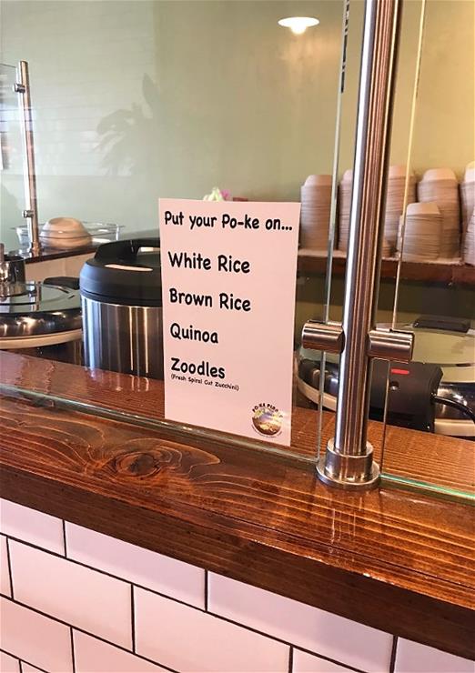 Poke Planet menu sign